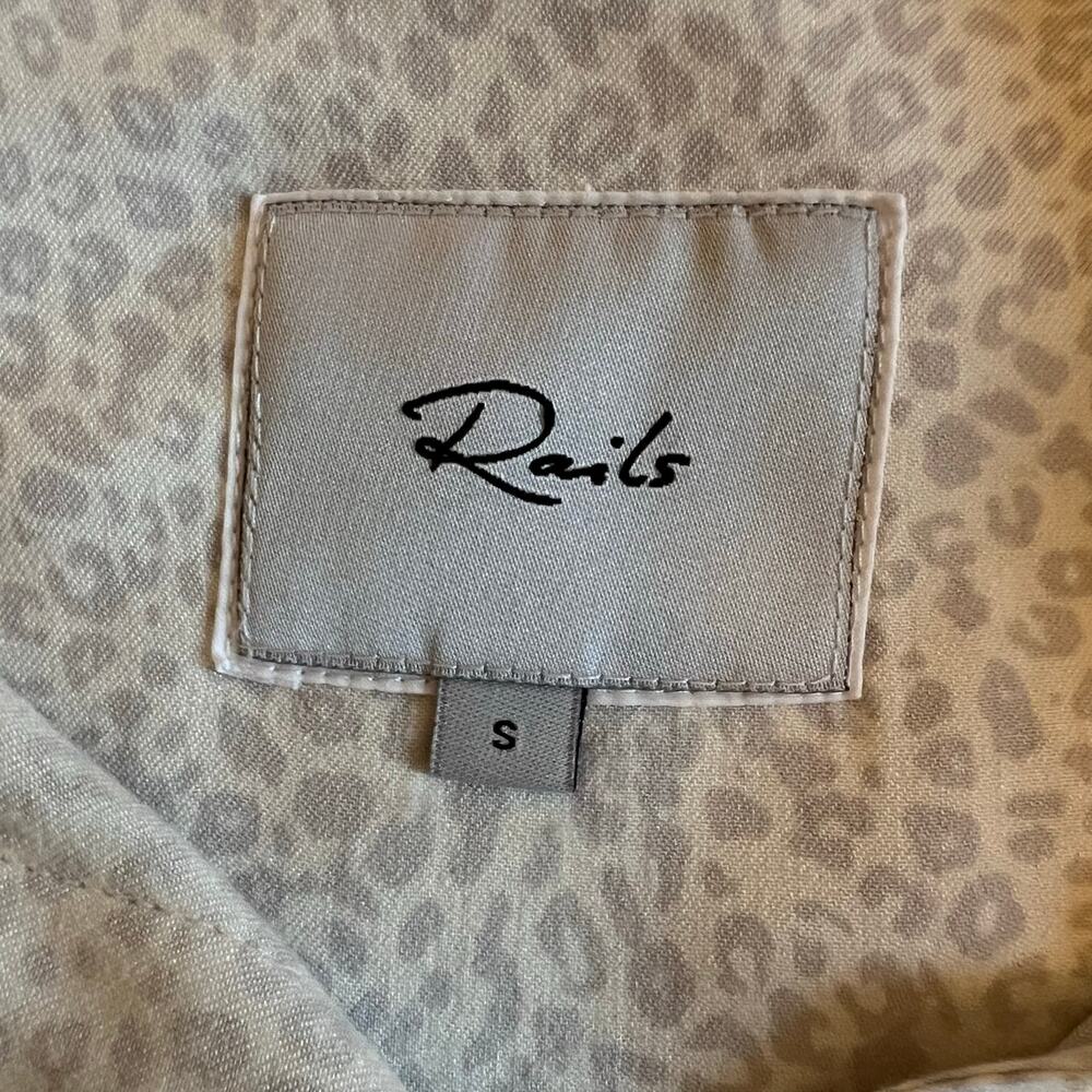 Rails Leopard Print Long Sleeve Button Blouse - image 4